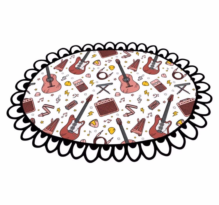 Zenei elemek motívuma vinil szőnyeg mások - TenStickers