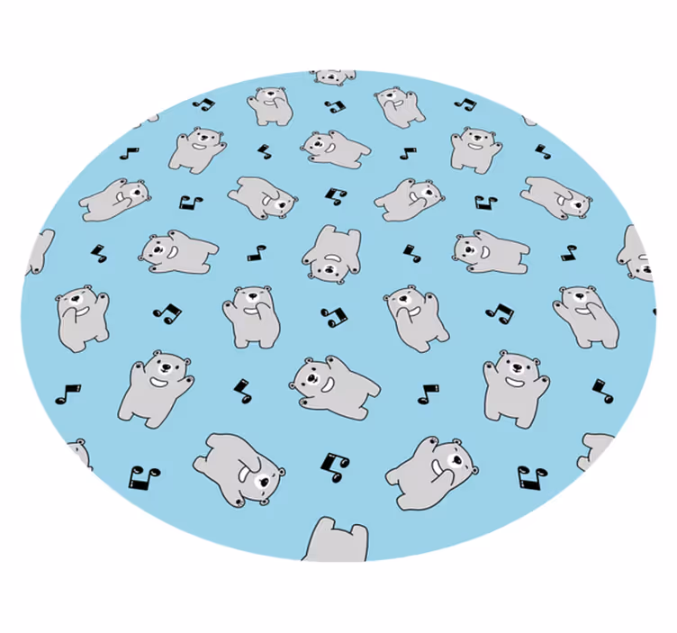 Vidám medvefigurák vinil szőnyeg óvodák - TenStickers