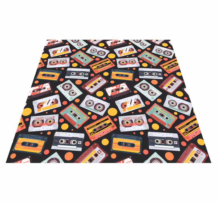 Retro kazetta stílus vinil szőnyeg struktúra - TenStickers