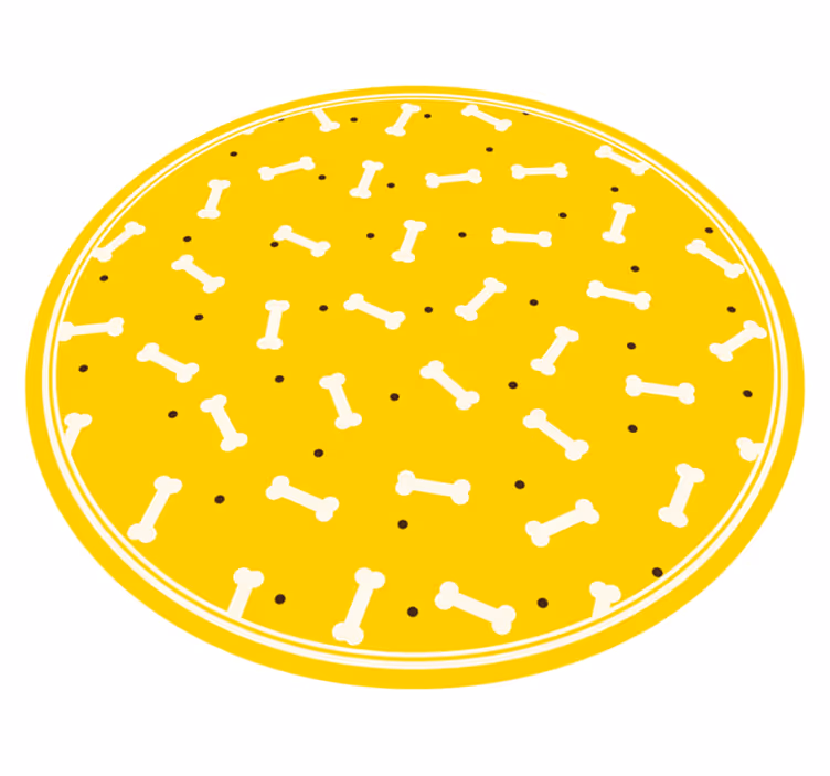 Sárga csont minta vinil szőnyeg Állat - TenStickers