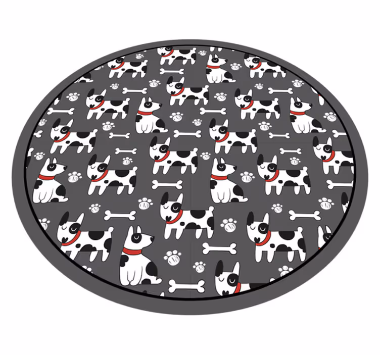 Játékos kutya minták vinil szőnyeg mások - TenStickers