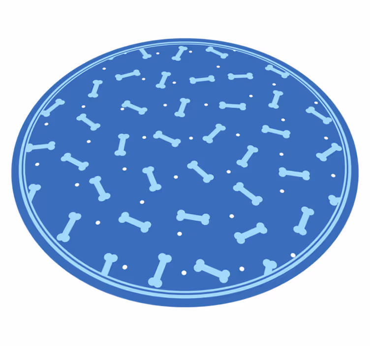 Csontmintás játék kör alakú vinil szőnyeg - TenStickers
