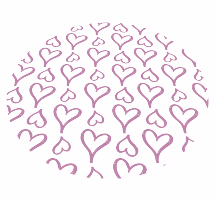 Rózsaszín szívmintás vinil szőnyeg struktúra - TenStickers
