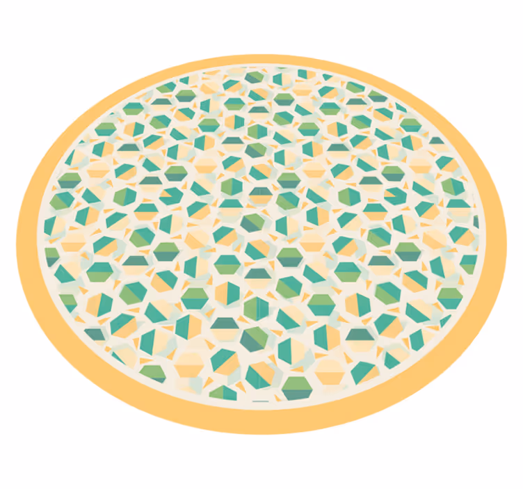 Hatszögletű koncepció vinil szőnyeg geometriai - TenStickers