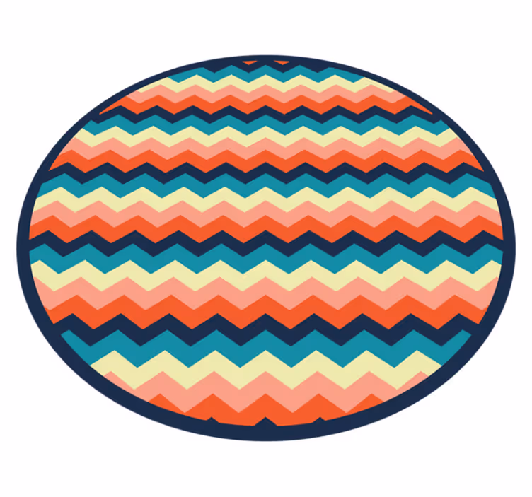 Színes chevron minta vinil szőnyeg geometriai - TenStickers