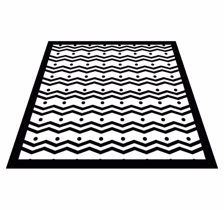 Zigzag koncepció vinil szőnyeg csíkos - TenStickers