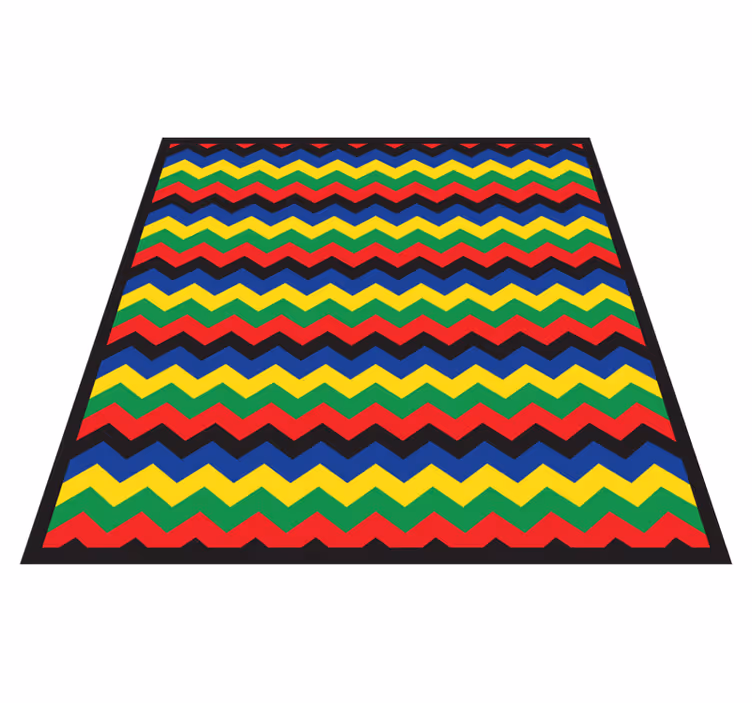 élénk cikkcakk elem vinil szőnyeg geometriai - TenStickers