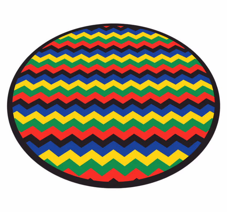 Színes cikkcakk stílusú vinil szőnyeg geometriai - TenStickers