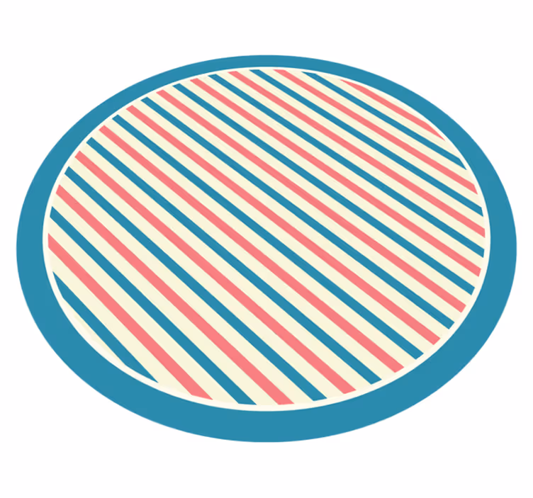 Körkörös átlós mintás vinil szőnyeg csíkos - TenStickers