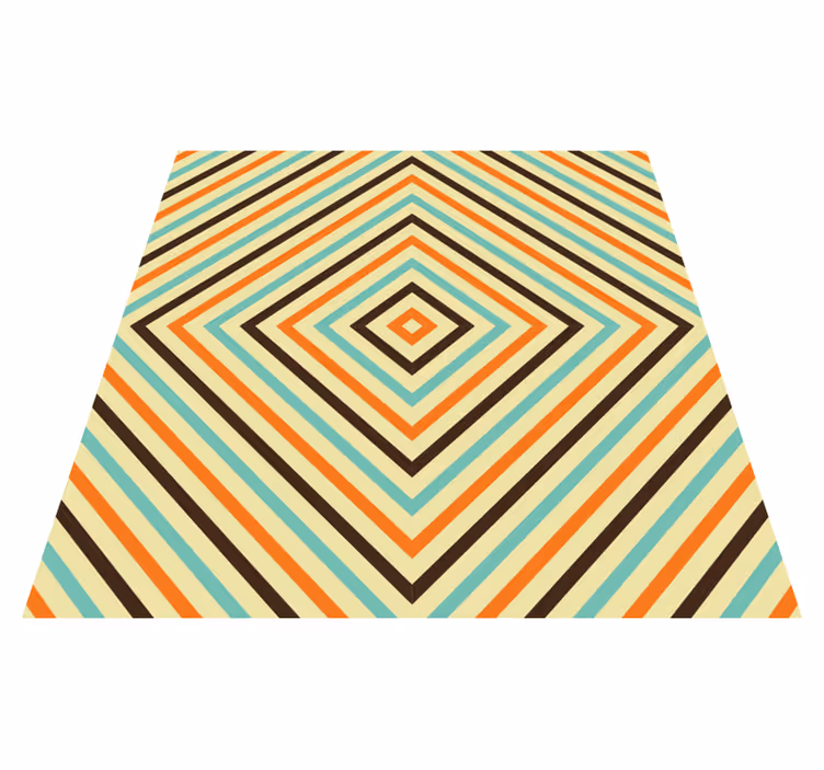 Gyémánt mintás vonalak vinil szőnyeg geometriai - TenStickers