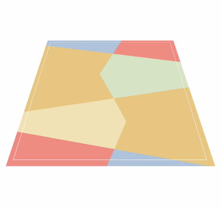 Élénk geometriai kompozíció vinil szőnyeg geometriai - TenStickers