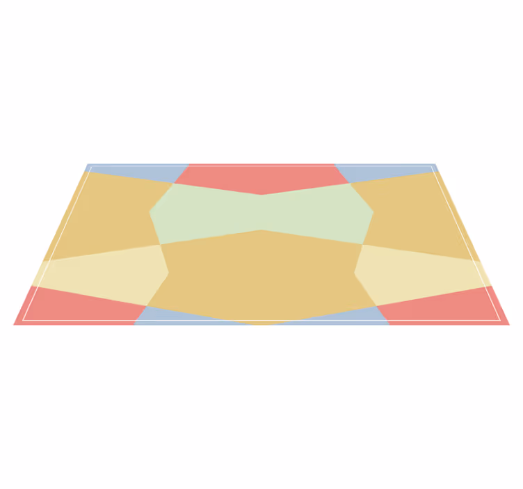 Színes sokszögű formák vinil szőnyeg geometriai - TenStickers