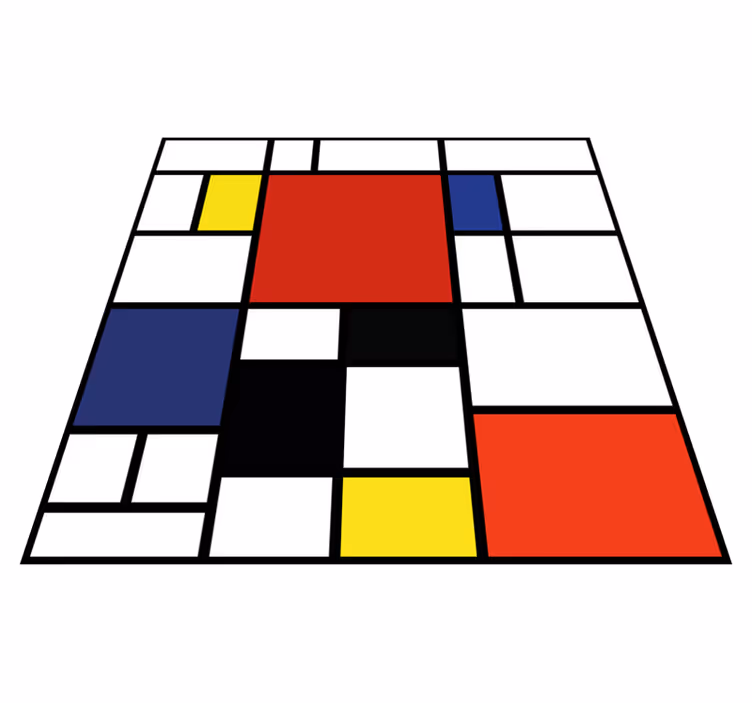 Vibráló geometrikus elem vinil szőnyeg modern - TenStickers