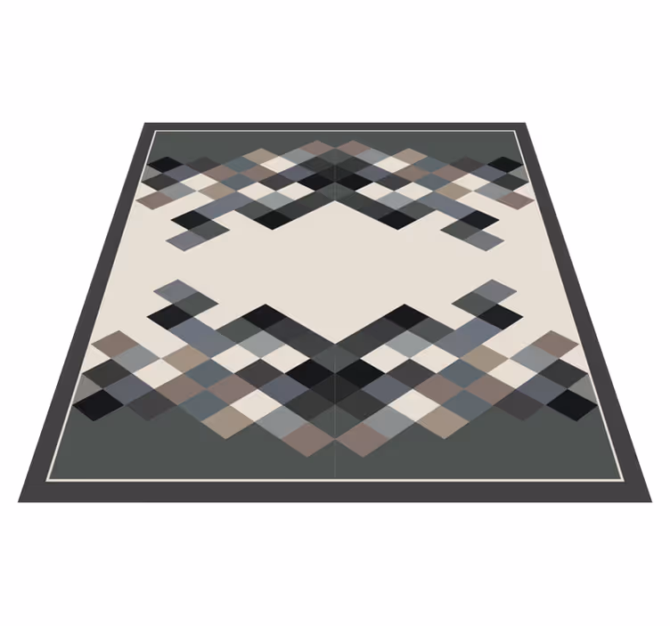 Modern négyzetmintás vinil szőnyeg geometriai - TenStickers