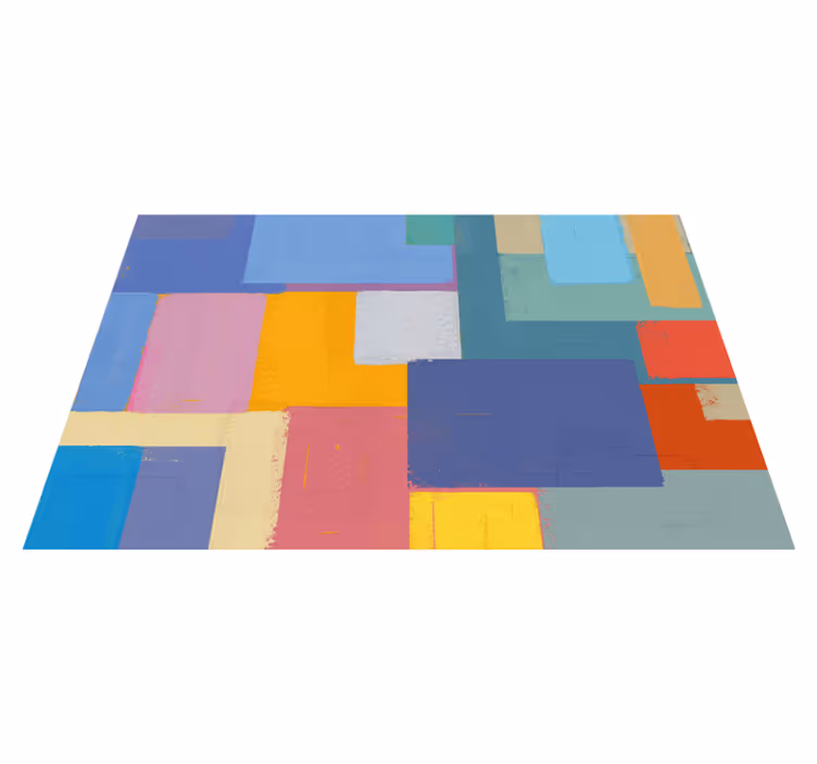 élénk blokkelrendezés vinil szőnyeg geometriai - TenStickers