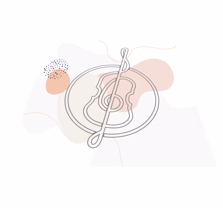Hangjegyvázlat vinil szőnyeg modern - TenStickers