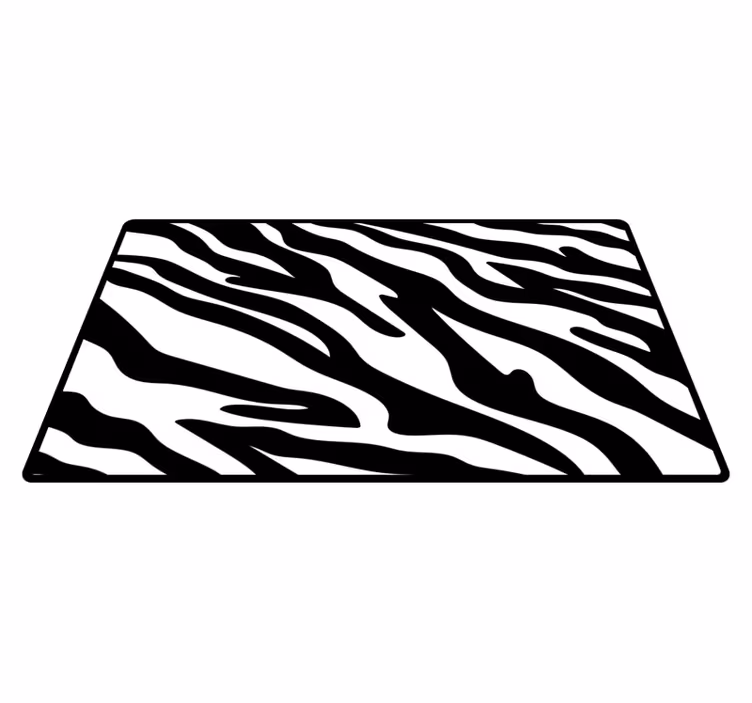 Klasszikus zebra nyomtatott háttér téglalap alakú szőnyeg - TenStickers