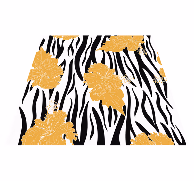 Zebra dzsungelmintás vinil szőnyeg állatnyomat - TenStickers