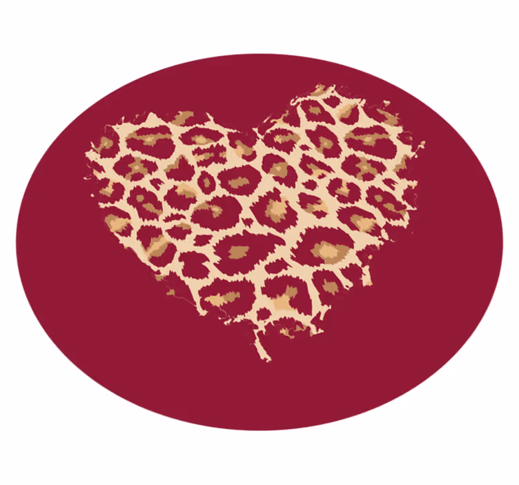 Szívmintás foltok vinil szőnyeg állatnyomat - TenStickers