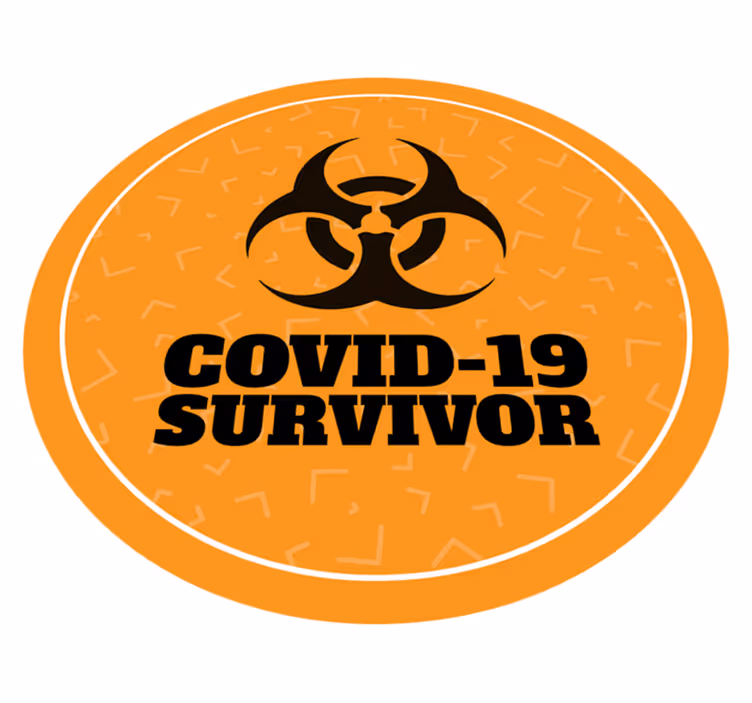 Covid túlélő vicces tervezésű egyedi szőnyeg - TenStickers