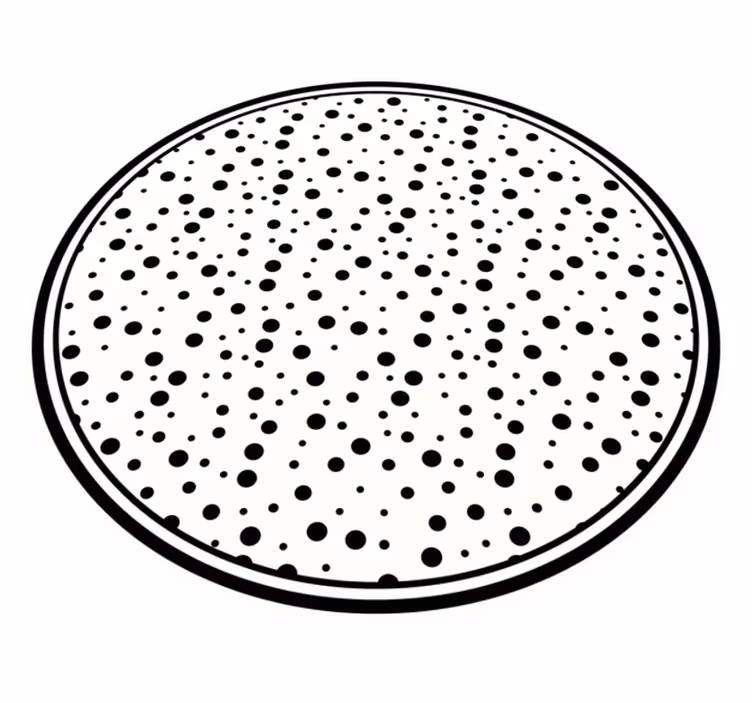 Fekete pöttyös vinil szőnyeg minimalista - TenStickers