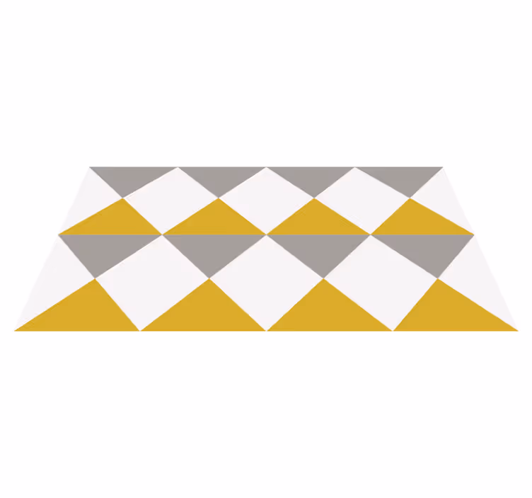 Szürke és sárga gyémántok vinil szőnyeg geometriai - TenStickers