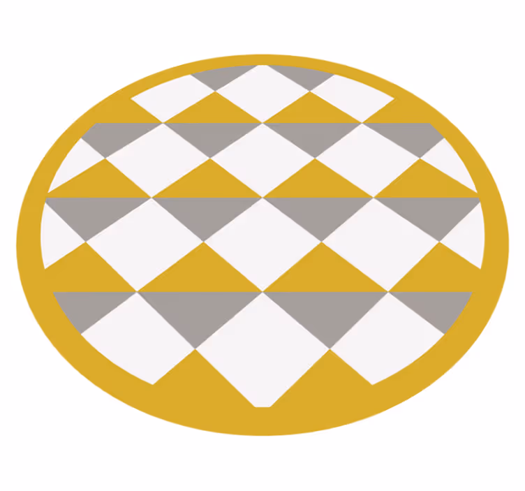 Gyémántmintás kör vinil szőnyeg geometriai - TenStickers