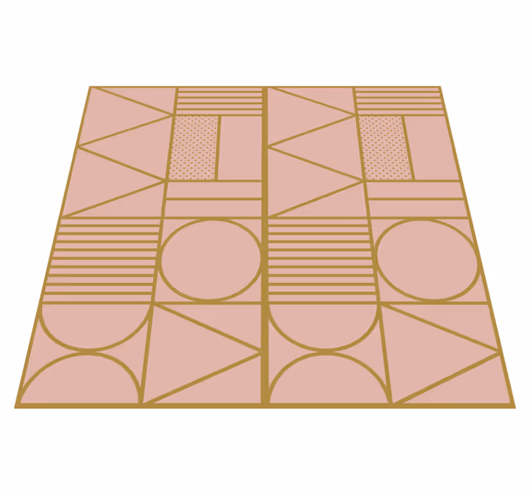 Arany és rózsaszín minta vinil szőnyeg geometriai - TenStickers