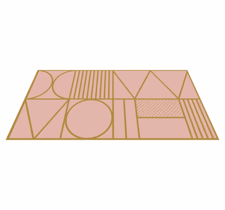 Geometriai alakzatok vinil szőnyeg minimalista - TenStickers