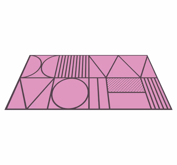 Vinil szőnyeg geometriai formák - TenStickers