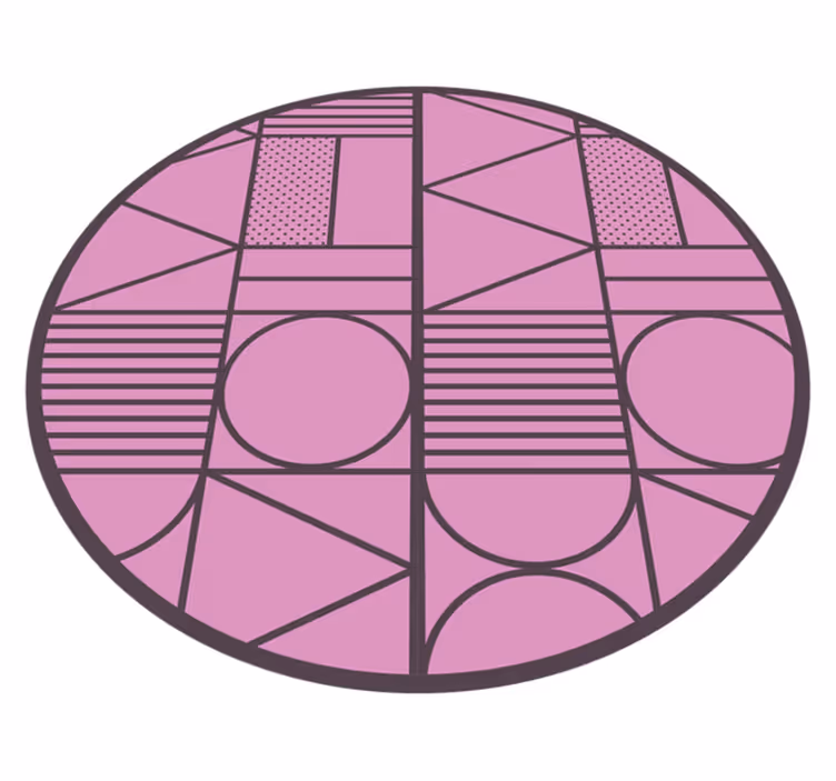 Rózsaszín formák vinil szőnyeg geometriai - TenStickers