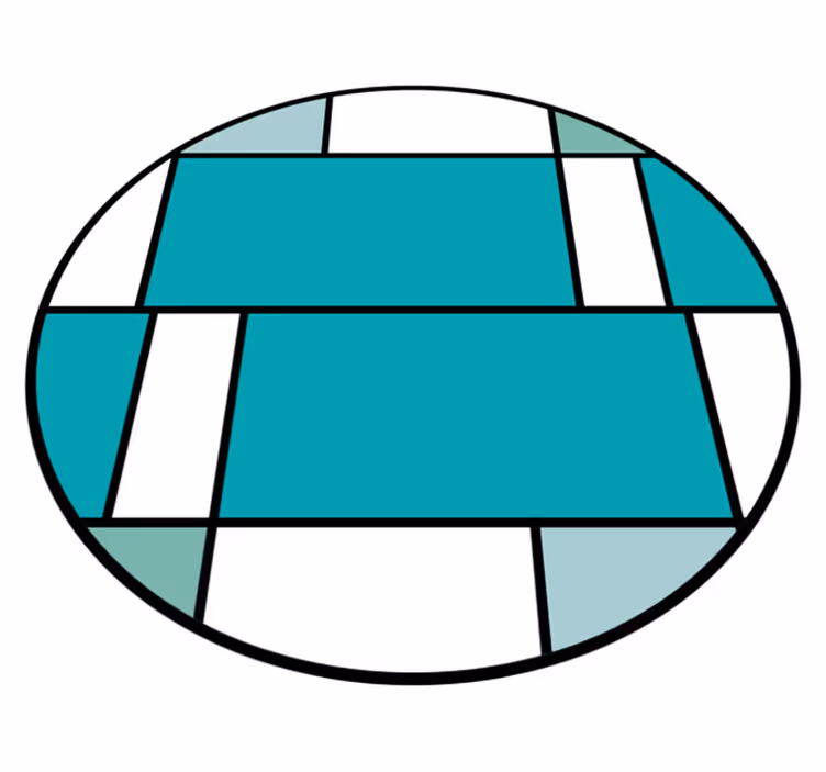 Geometrikus türkiz motívum vinil szőnyeg modern - TenStickers