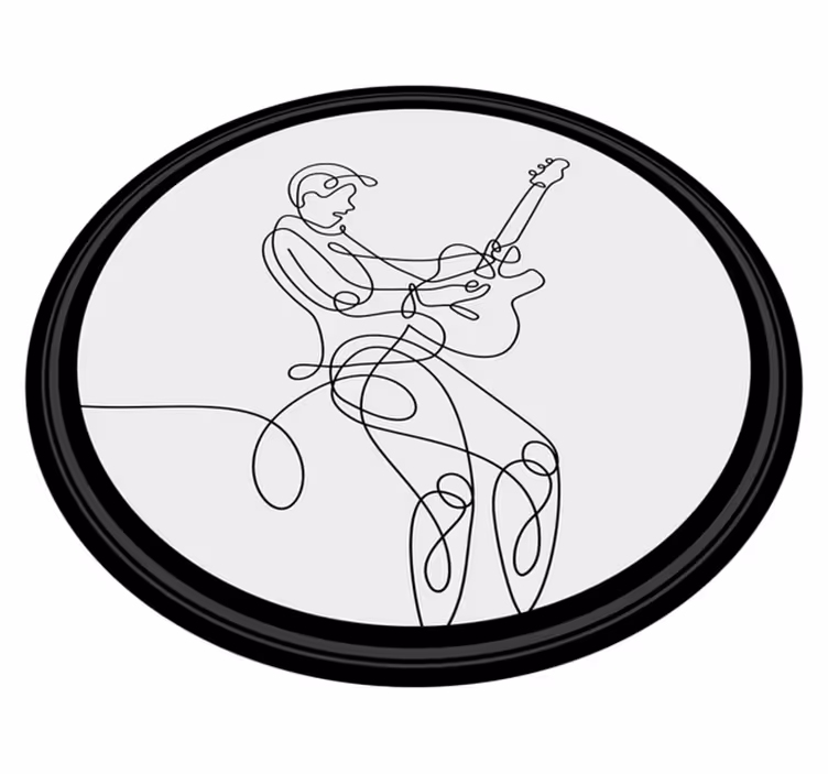 Gitár elegáns minimalista design modern szőnyeg - TenStickers