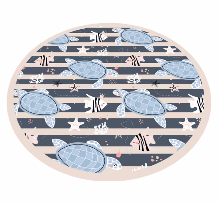 Víz alatti teknősök vinil szőnyeg állat - TenStickers