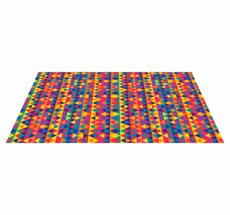 Színes háromszög minta vinil szőnyeg geometriai - TenStickers