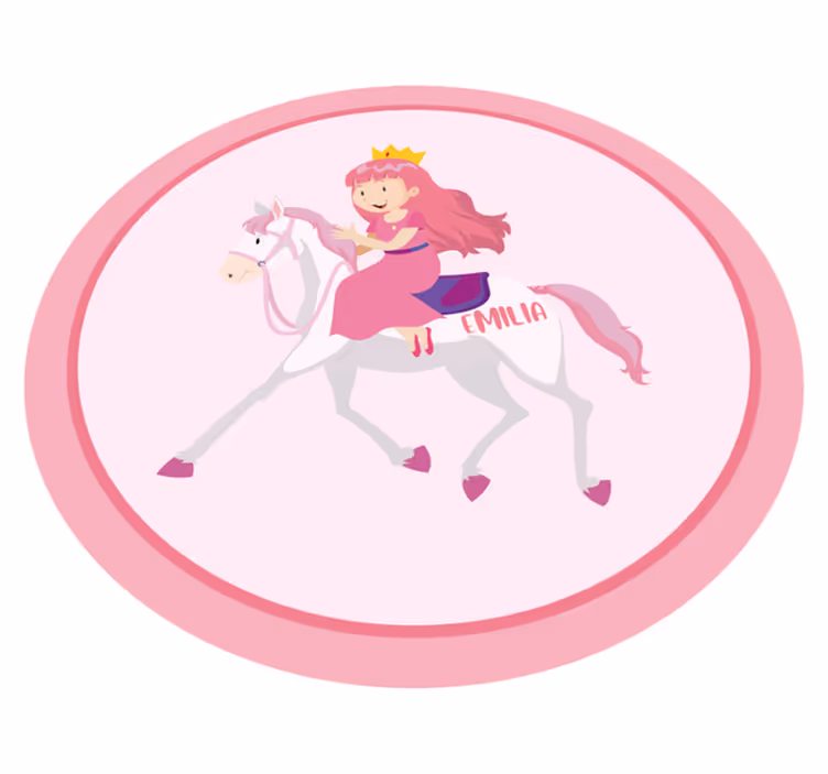 Egyedi hercegnő egyszarvún vinil szőnyeg mások - TenStickers