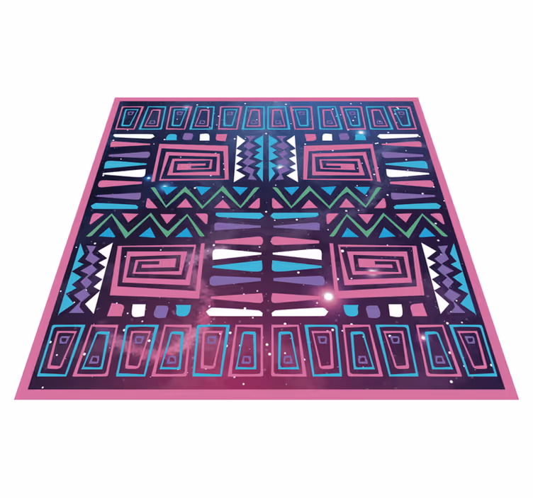 Dinamikus geometriai minták vinil szőnyeg etnikai - TenStickers