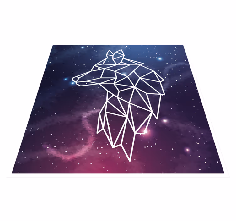 Geometrikus medve sziluett vinil szőnyeg állatnyomat - TenStickers