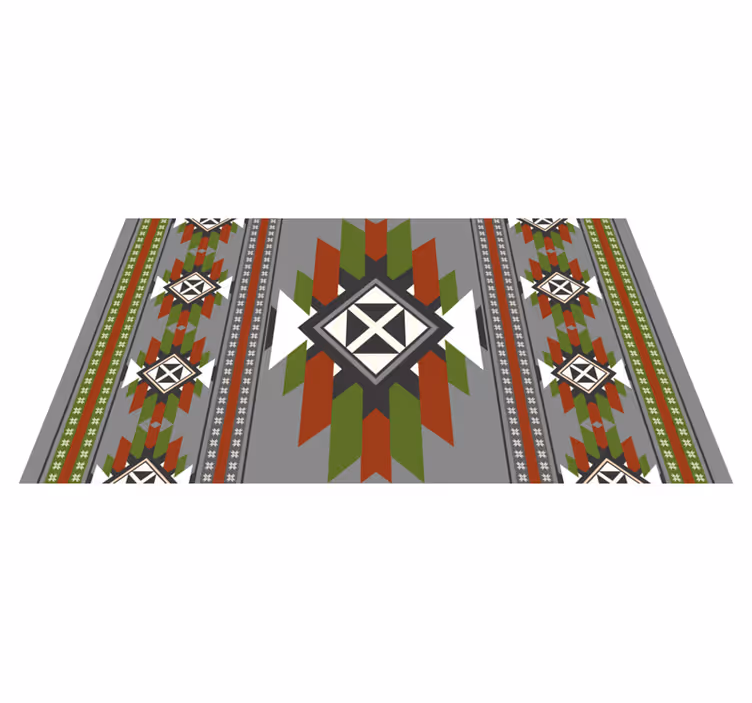 Texturált geometrikus minta vinil szőnyeg etnikai - TenStickers