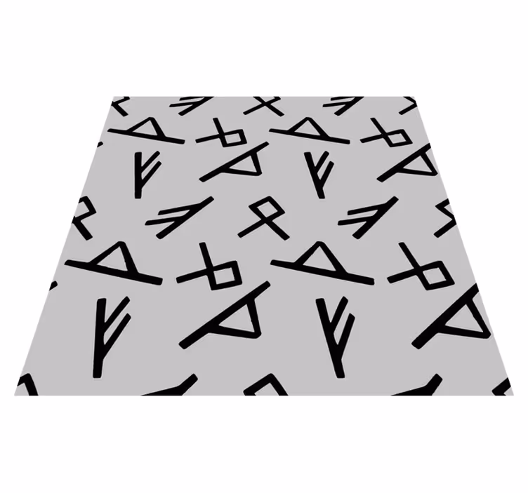 Stílusos fekete formák vinil szőnyeg geometriai - TenStickers