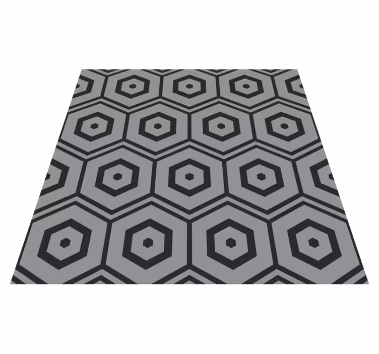 Hatszög minták vinil szőnyeg geometriai - TenStickers