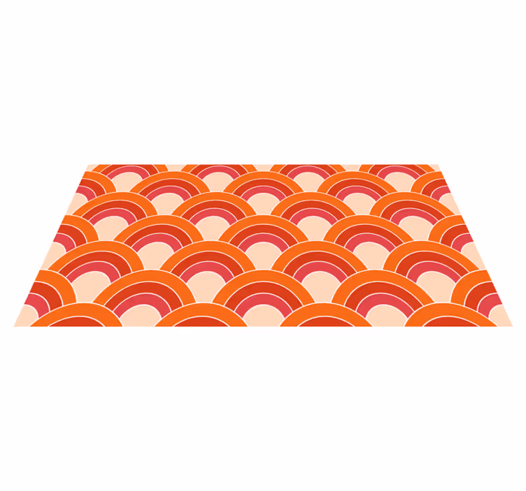 Színes íves minták vinil szőnyeg geometriai - TenStickers