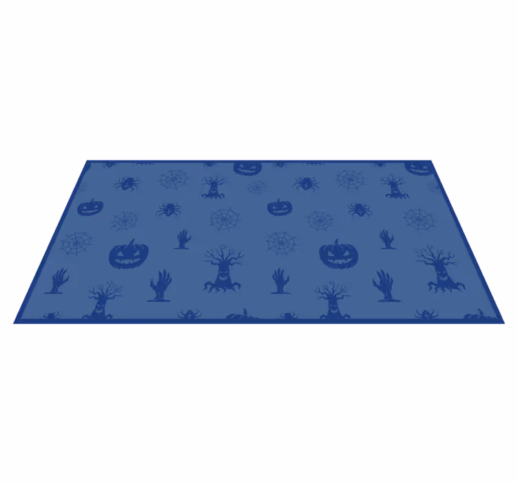 Kék kísérteties téma vinil szőnyeg halloween - TenStickers