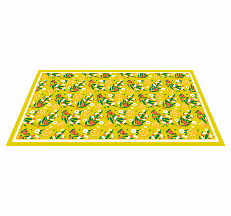 élénk citrus minták vinil szőnyeg mozaik - TenStickers