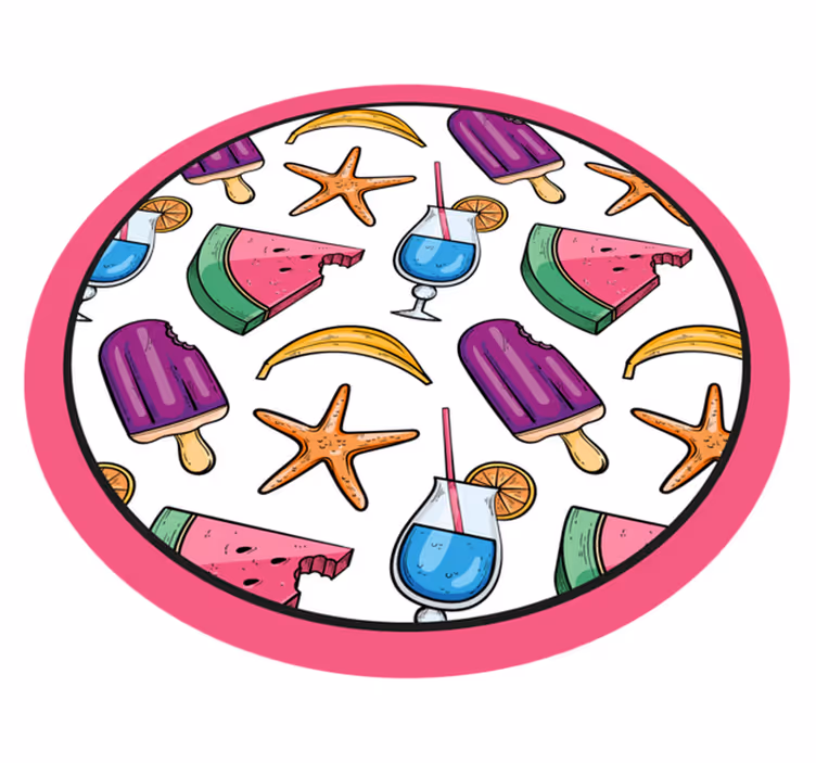 Színes nyári finomságok vinil szőnyeg mások - TenStickers