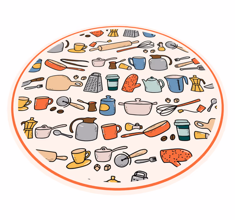 Konyhai eszközgyűjtemény vinil szőnyeg konyha - TenStickers