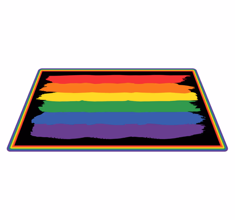 Színes szivárványcsíkok vinil szőnyeg csíkos - TenStickers