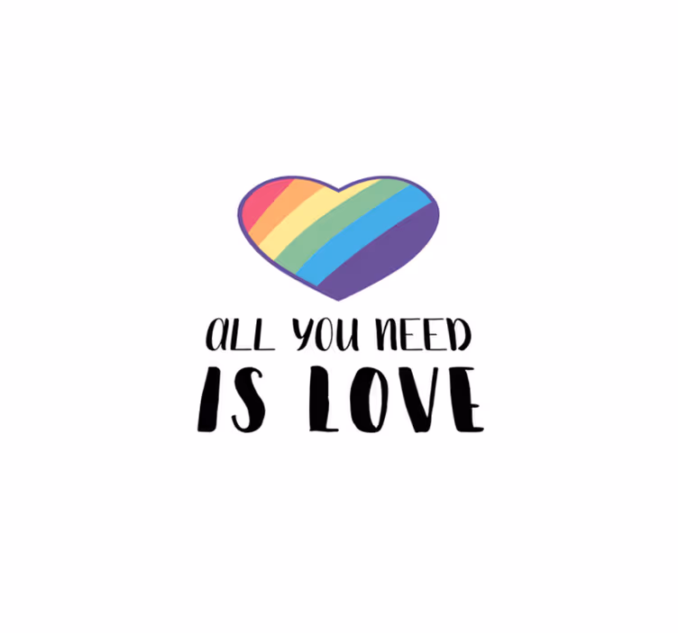 Szociális lgbt szerelem szimbólum nappali szőnyeg - TenStickers
