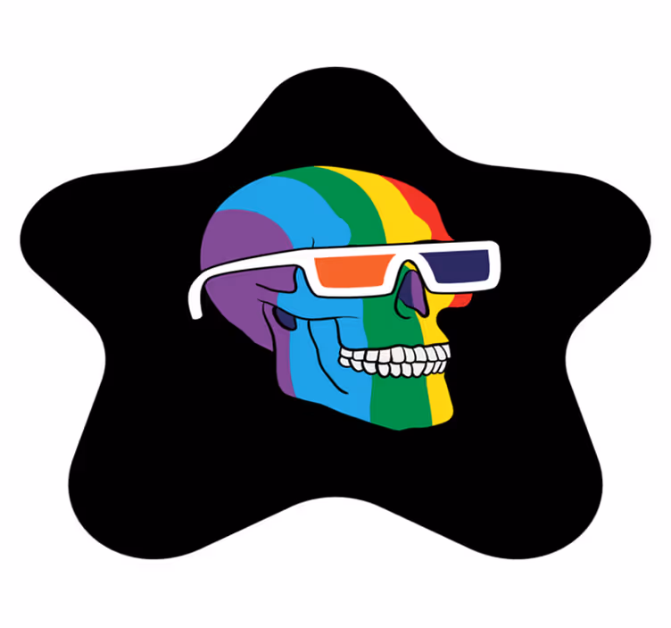 Színes koponya árnyalatok vinil szőnyeg mozaik - TenStickers
