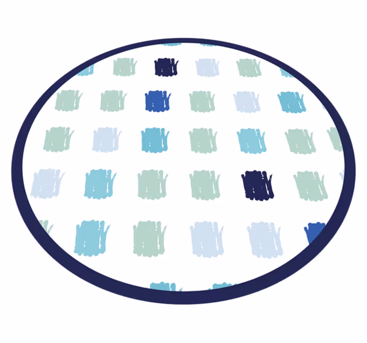 Kék festék ecsetvonások vinil szőnyeg minimalista - TenStickers
